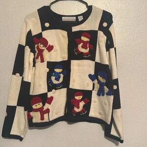 Classics by Marisa Christina Christmas Sweater Snowmen